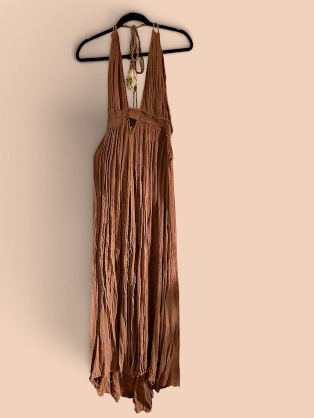 Free People Look Into the Sun Maxi Dress in Warm Rust. Women’s Large - Picture 5 of 11